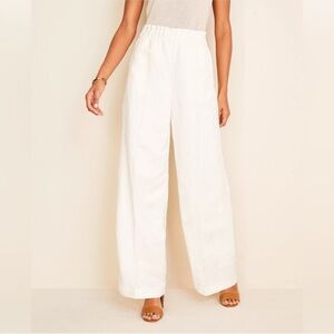 Ann Taylor The Pull On Palazzo Linen Blend Pant